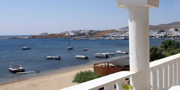 View to the Aegean Sea from our hotel rooms 